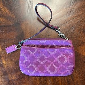 Coach wristlet purple